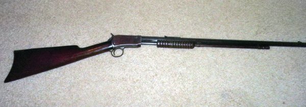 Winchester long rifle Model 90-22  antique, 22 cal - Calvin Clamme Estate - Farm Equipment & Gun Inventory Auction